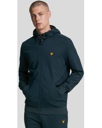 Lyle & Scott - Full Zip Donkerblauwe Hoodie - Lyst