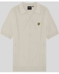 Lyle & Scott - Open Collar Argyle Knitted Polo Shirt - Lyst