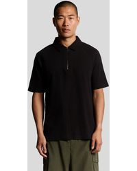 Lyle & Scott - Interlock Zipped Polo Shirt - Lyst