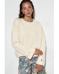 Hiccup - Button Detailed Knit Sweater - Lyst