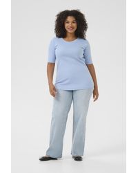 Kaffe - T-Shirt Tight Fit Soft Chambray - Lyst