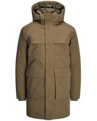 Jack & Jones - And Wave Hooded Relaxed Fit Parka Coat - Lyst