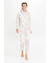Sosandar - Rose Tie Dye Super Cosy Joggers Viscose - Lyst