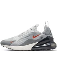 Nike - Air Max 270 Sportschoenen, Grijs Mist / Team Oranje Zeil - Lyst