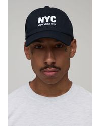 BoohooMAN - Nyc Embroidered Cap - Lyst