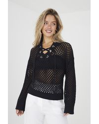 Brave Soul - 'Hydro' Cotton Open Knit Jumper - Lyst