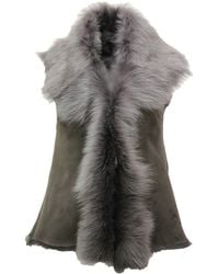Infinity Leather - Toscana Sheepskin Short Gilet-Denver - Lyst