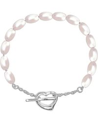 Bibei - Bracelet With Oval Pearls - Lyst