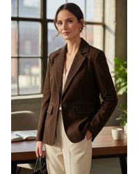 Infinity Leather - Soft Goat Suede Blazer Jacket-Horizon - Lyst