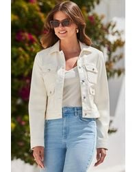 Sosandar - Ivory Leather Look Utility Jacket - Lyst