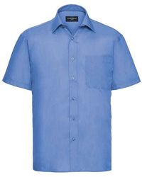 Russell - Collection Poplin Easy-Care Short-Sleeved Formal Shirt (Corporate) - Lyst
