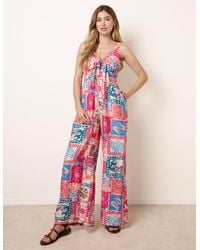 Blue Vanilla - Tie Front Jumpsuit - Lyst