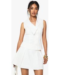 Boohoo - Side Pleat Tailored Mini Skirt - Lyst