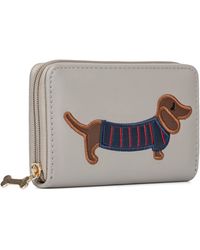 Woodland Leathers - Rfid Zip Around Purse – Dog Applique Wallet - Lyst