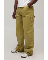BoohooMAN - Tall Baggy Fit Twill Multi Pocket Carpenter Trousers - Lyst