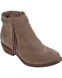 Skechers - Texas Modern Western Leather Dark Suede Boots - Lyst