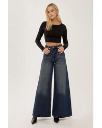 Hiccup - Washed Effect Wide Leg Denim Jeans - Lyst