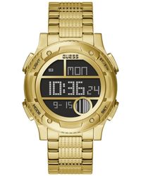 Guess - Gold Stainless Steel Watch - Lyst