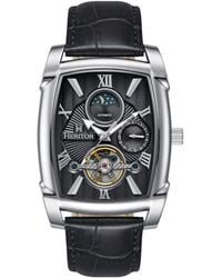 Heritor - Valentin Leather-Band Watch W/Date - Lyst