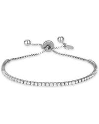 Luxenter - 925 Sterling Silber Armband Mit Rhodinierten Glänzenden Zirkonia - Lyst