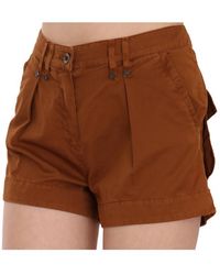 Plein Sud - Mid Waist Cotton Denim Mini Shorts - Lyst