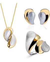 Orphelia - 'Ameliana' 925 Sterling Set: Necklace + Earrings + Ring - Lyst
