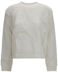 Max Mara - Witte Katoenen Sweatshirt - Lyst