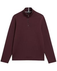 Ted Baker - Actos Branded Half Zip Mason Sweater - Lyst