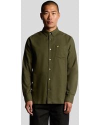 Lyle & Scott - Button Down Flannel Shirt - Lyst