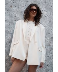Nasty Gal - Essentials Tailored Oversized Double Button Blazer - Lyst