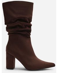 Where's That From - Wheres Lilyana Ruched Heeled Calf Boot - Lyst