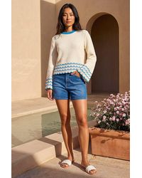 Roman - Petite Contrast Hem Knit Jumper - Lyst