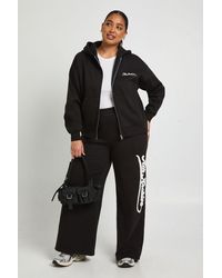 Boohoo - Plus Ath Archive Wide Leg Joggers - Lyst