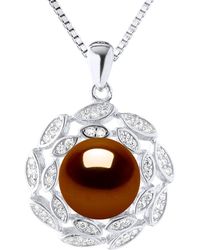Diadema - Sun Necklace Freshwater Pearl 9-10 Mm 925 - Lyst