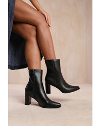 Where's That From - Wheres 'Artic' Block Heel Ankle Boot - Lyst
