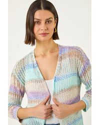 Roman - Ombre Longline Knit Cardigan - Lyst