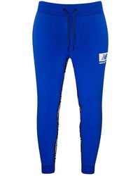 New Balance - Stretch Waist Essential Id Fleece Track Pants Mp13508 Lsb Cotton - Lyst