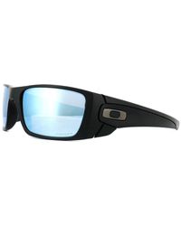 Oakley - Wrap Matt Prizm Deep Water Polarized Sunglasses - Lyst