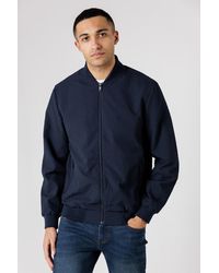 Tokyo Laundry - Seersucker Bomber Jacket With Zip-Up And Side Pockets - Lyst