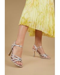 Oasis - Tia Faux Leather High Heeled Stiletto Open Toe Strappy Sandals - Lyst