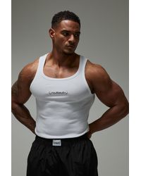 BoohooMAN - One More Rep Muscle Ribbed Vest - Lyst