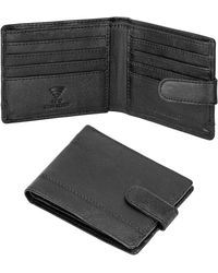 Woodland Leathers - Genuine Leather Rfid Slim Bifold Wallet With 8 Card Slots - Lyst