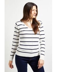 Wallis - Breton Stripe Knitted Jumper - Lyst