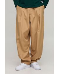 BoohooMAN - Tall Pleat Front Balloon Fit Pants - Lyst