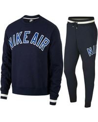 Nike - Air Fleece Full Crewneck Tracksuit Set Cotton - Lyst