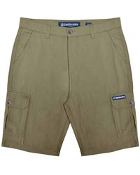 Lambretta - Rubberised Logo Cargo Shorts - Lyst