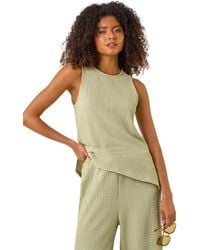 D.u.s.k - Textured Longline Stretch Top - Lyst