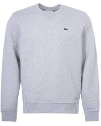 Lacoste - Sport Sweatshirt Voor Van Een Fleece-katoenmix, Grijs - Lyst