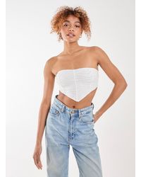 Pink Vanilla - Tiger Print Textured Corset Top - Lyst