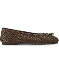 Steve Madden - Leather Divy Dark Ballet Flats - Lyst